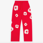 DENIM TEARS Cotton Wreath Baggy Sweatpants Red