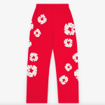 DENIM TEARS Cotton Wreath Baggy Sweatpants Red