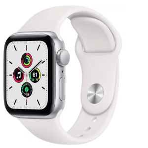 Apple Watch SE Series 2 40 • Aluminium • Silver • GPS + Cellular • Sport band • White