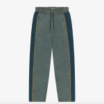 DENIM TEARS Men's Cotton Fleur De-Lis Denim Track Pant Blue
