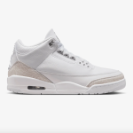 NIKE Men's Air Jordan 3 Retro White/Metallic Silver